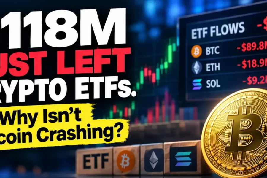 $118M Just Left Crypto ETFs. So Why Isn’t Bitcoin Crashing?